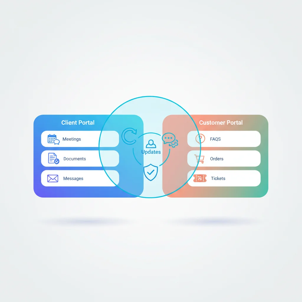 Client Portal vs. Customer Portal: What's the Difference? — portal dashboard concept