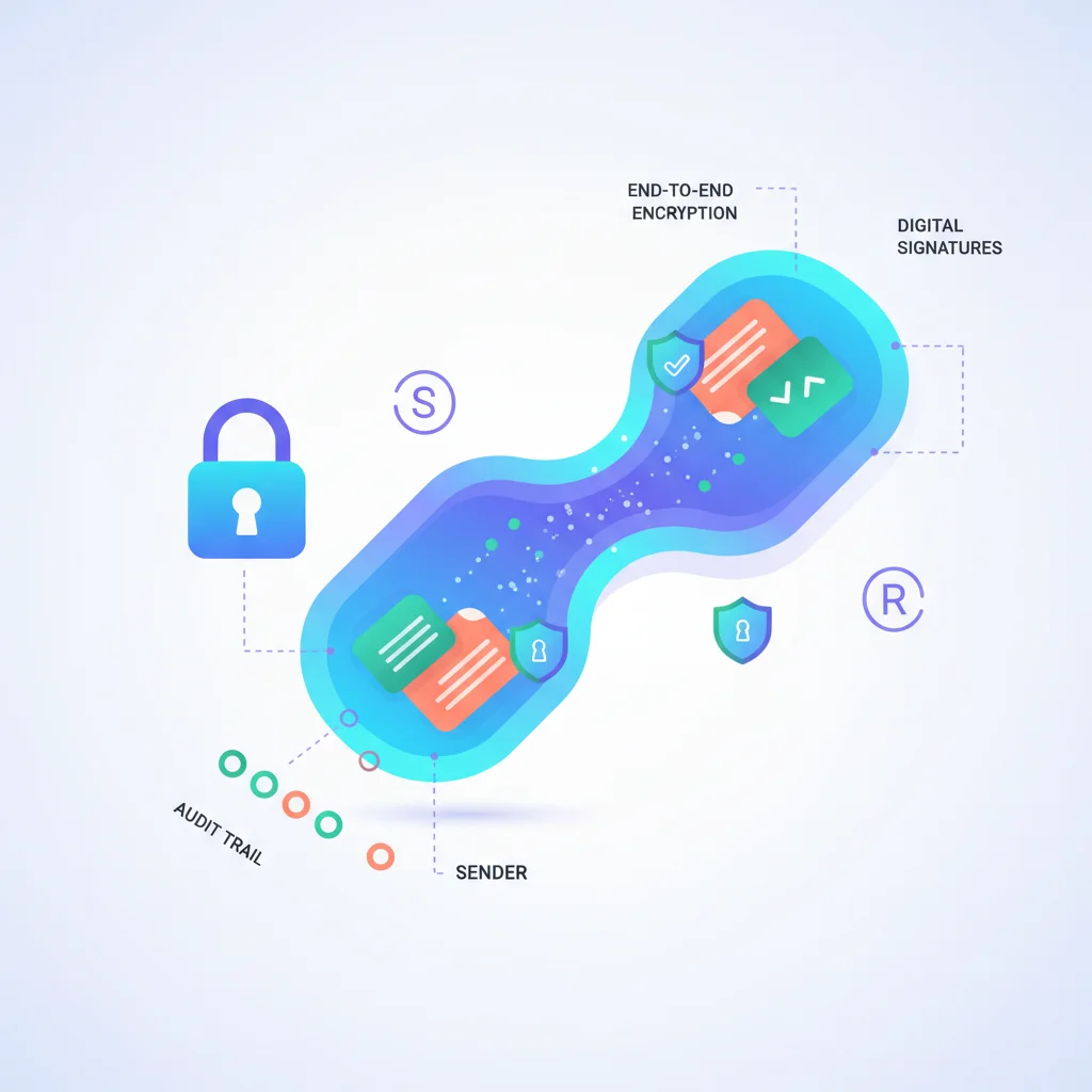 Secure Document Sharing for Business — portal dashboard concept