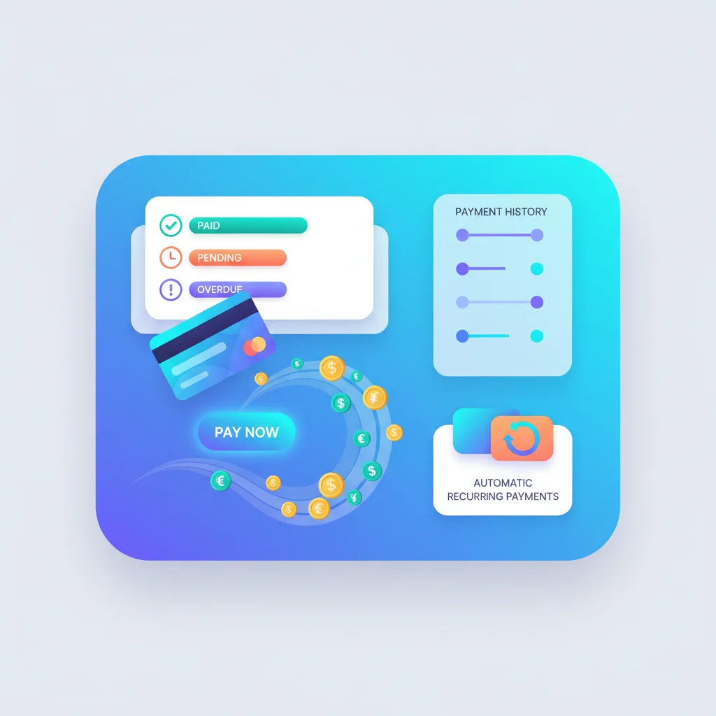 Billing & Payments — portal dashboard concept