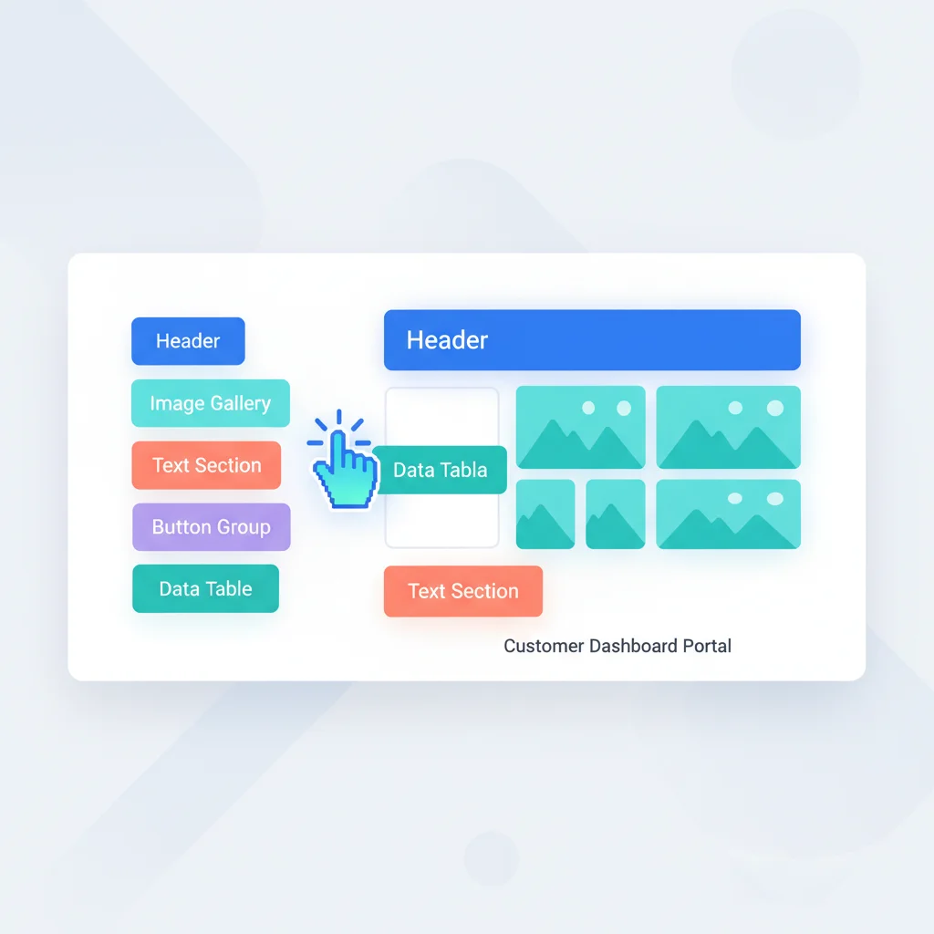 No-Code Customer Portal Solutions — portal dashboard concept