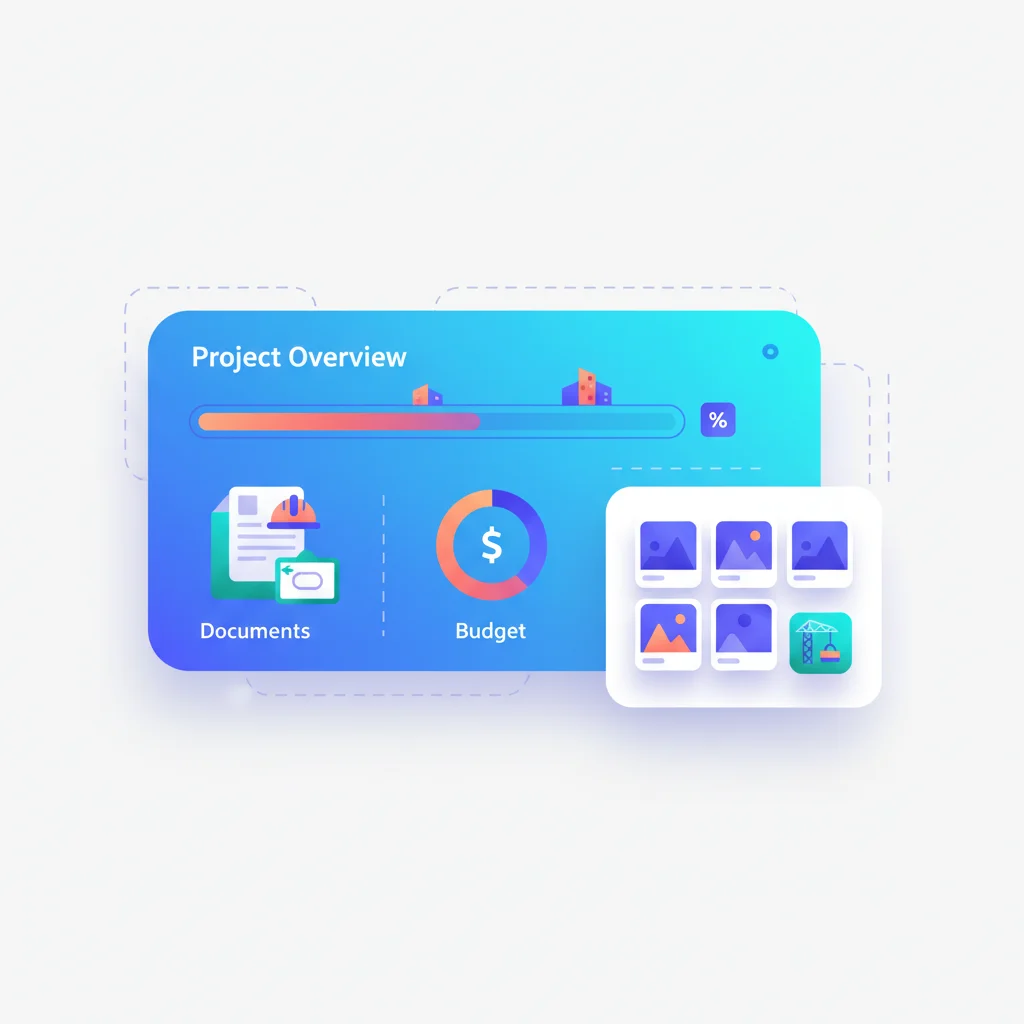 Customer Portal for Construction Companies — portal dashboard concept