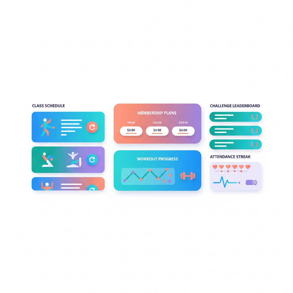 Customer Portal for Fitness & Wellness Businesses — portal dashboard concept