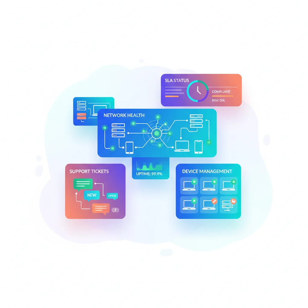Customer Portal for MSPs & IT Service Providers — portal dashboard concept