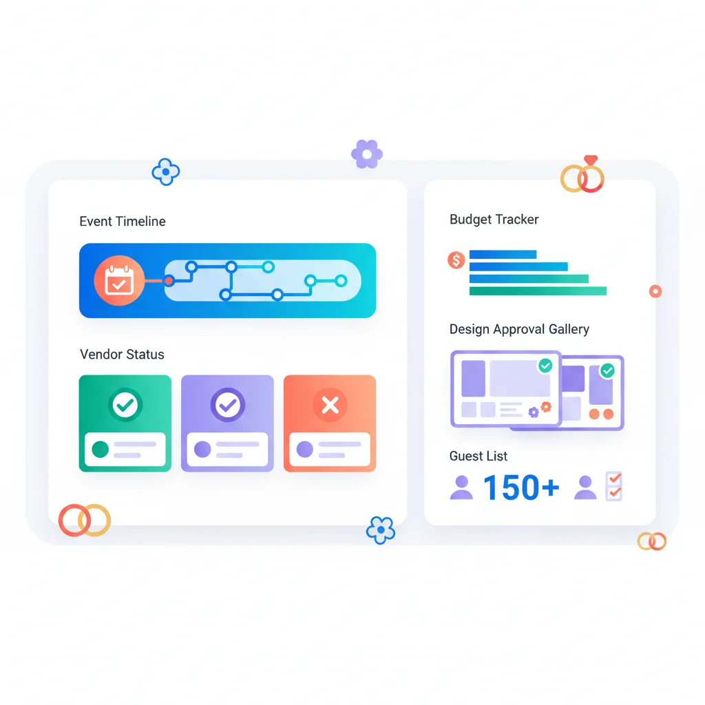 Customer Portal for Wedding & Event Planners — portal dashboard concept