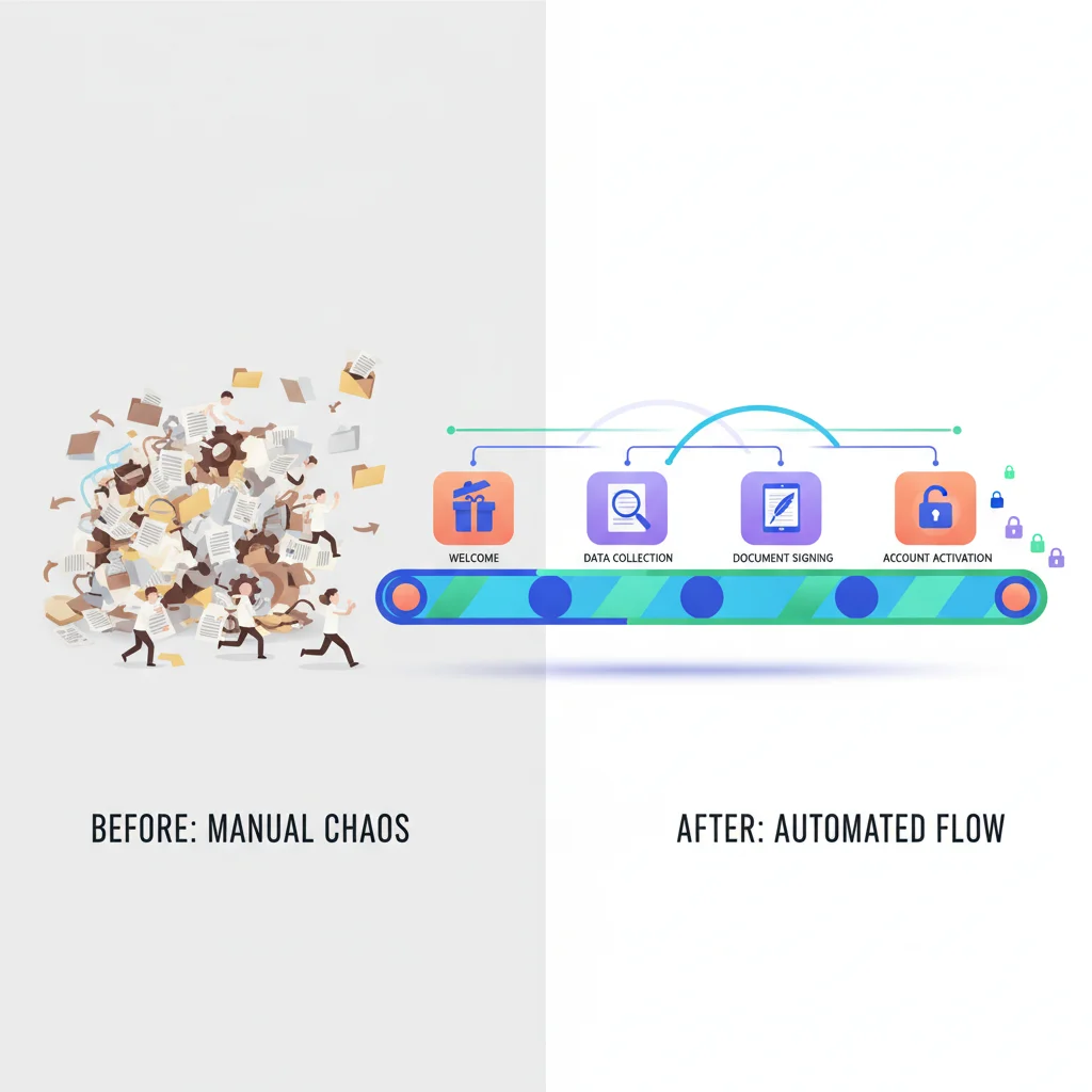 Improve Customer Onboarding — portal dashboard concept